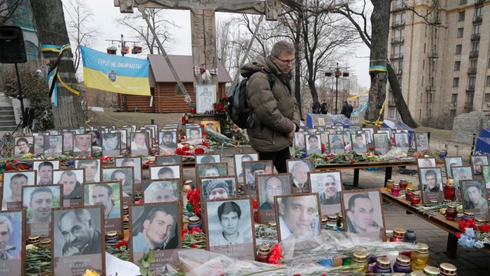 Spomienka na obete Majdanu.