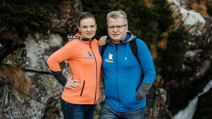 Manželia Andrea a Juraj Čurní na túre s Jánom Tribulom.