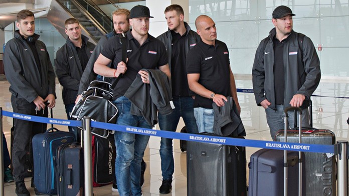 Christián Jaroš, Michal Sersen, Tomáš Marcinko, Marek Bartánus, Tomáš Hrnka, Andrej Sekera a Andrej Meszároš