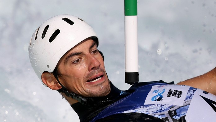 Slovák Marcel Potocný, ktorý reprezentuje Maďarsko počas semifinálovej jazdy K1