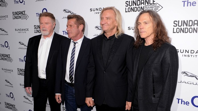 Na snímke členovia skupiny Eagles - Glenn Frey, Don Henley, Bernie Leadon and Randy Meisner.