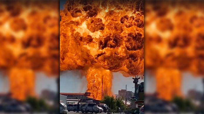 Mohutná explózia benzínky v Rusku