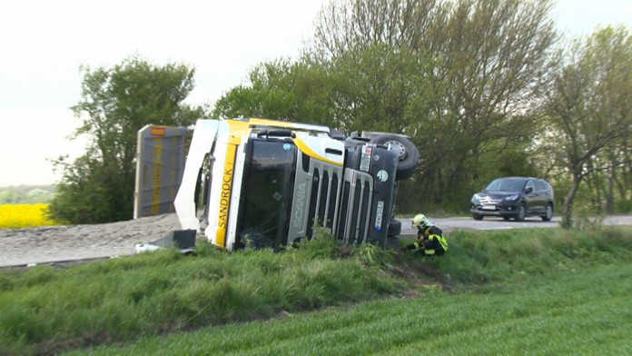 Havarovaný ukrajinský kamión.