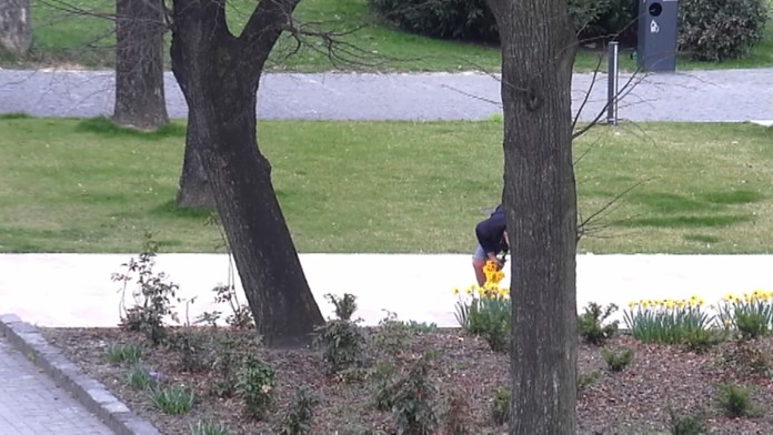 Záber z bezpečnostnej kamery.