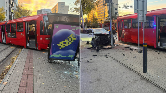 Dopravná nehoda v centre Bratislavy. Električka skončila mimo trať