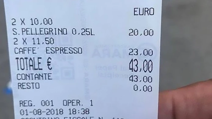 Vysoký účet z benátskej kaviarne