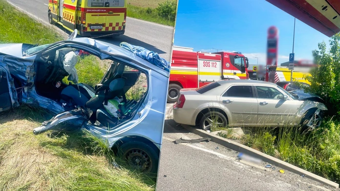 Vážna nehoda na v Nitrianskom kraji. Hlásia viacero zranených, jedno z áut zrejme nerešpektovalo značku