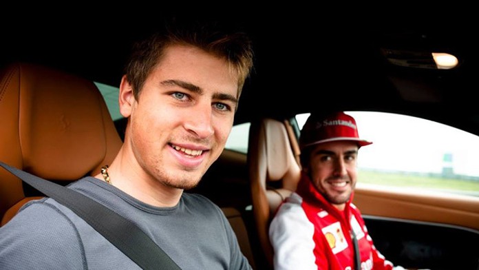 Peter Sagan a Fernando Alonso