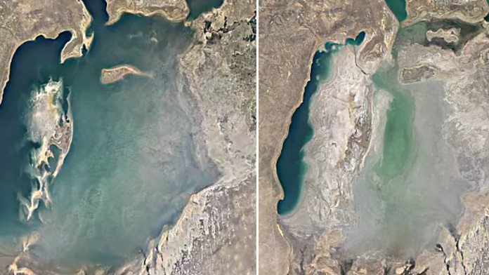 Aralské jazero (1984 - 2016).