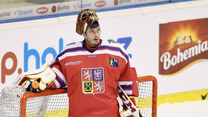 Brankár českej hokejovej reprezentácie David Rittich..jpg