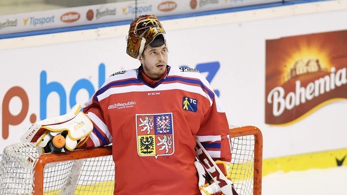 Brankár českej hokejovej reprezentácie David Rittich..jpg