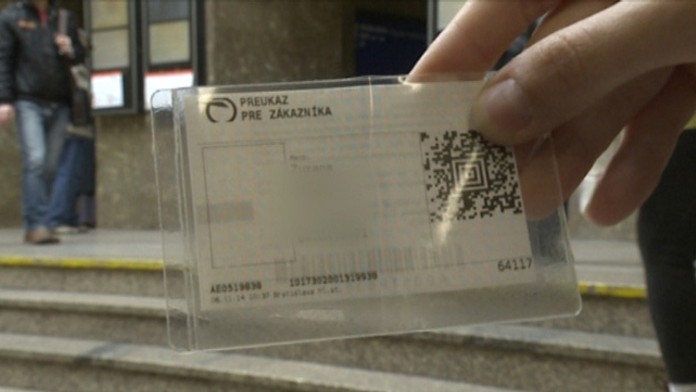 Preukaz na bezplatnú prepravu na železnici.