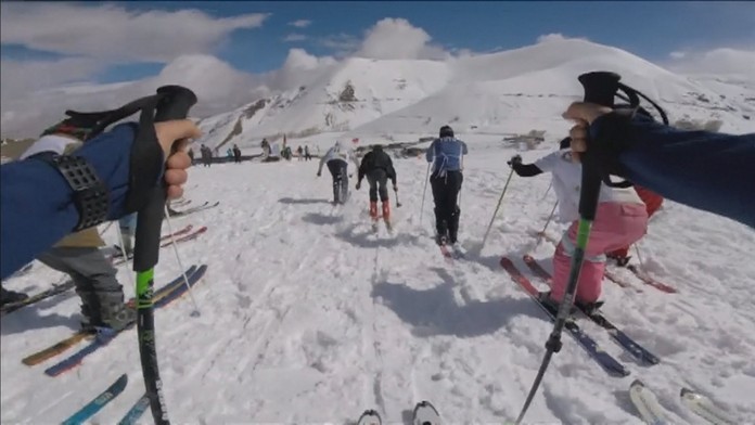 Lyžiarske preteky v Afganistane. 