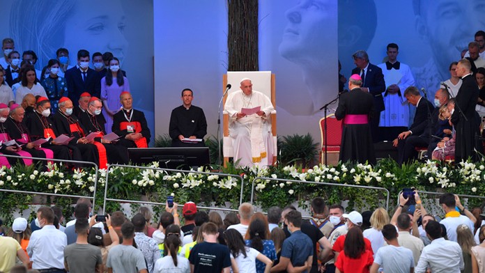 Príhovor Svätého Otca počas stretnutia s mladými na Štadióne Lokomotíva v Košiciach.