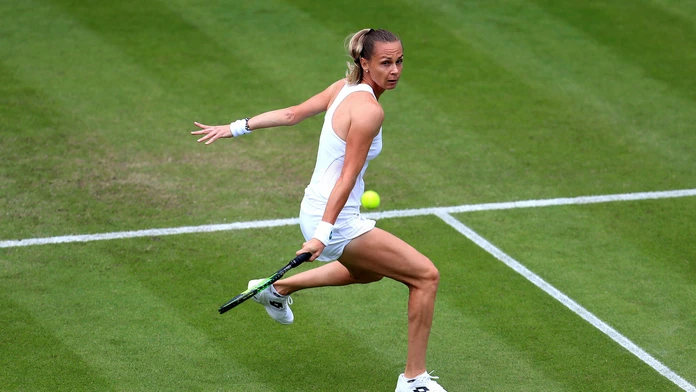 Magdaléna Rybáriková počas turnaja WTA v Birminghame.