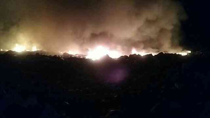 Požiar smetiska v Hnúšti.