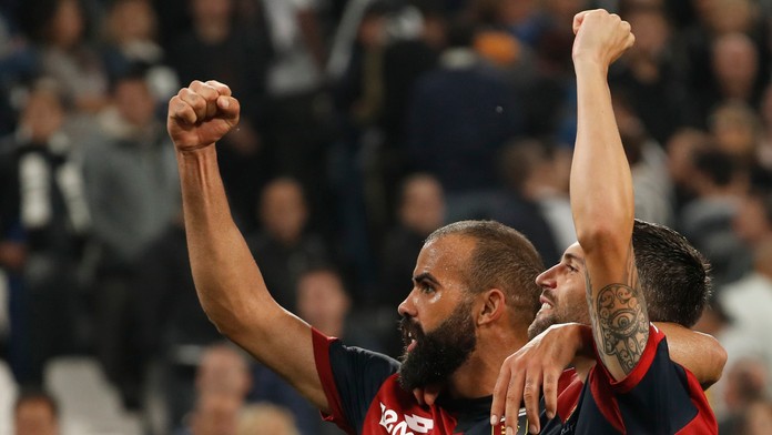 Hráči Janova sa tešia po vyrovnanávajúcom góle proti Juventusu.