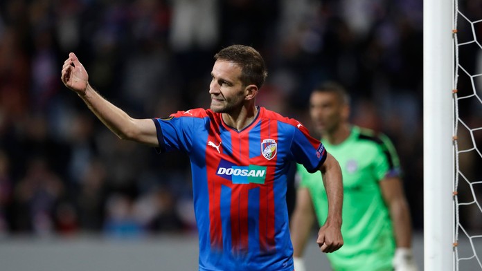 Na snímke slovenský útočník Plzne Marek Bakoš.