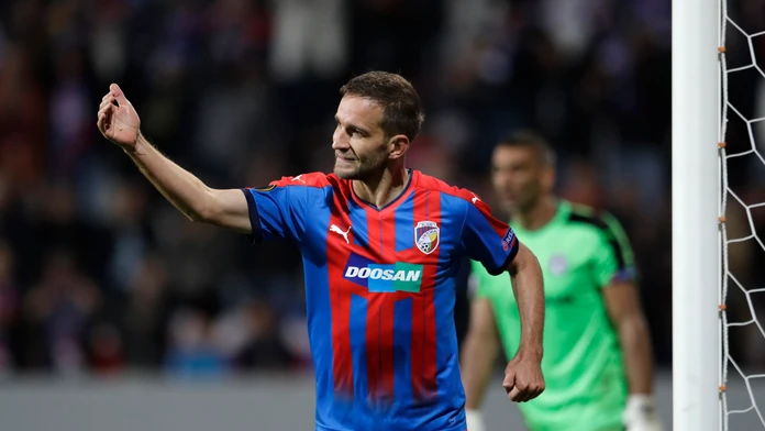 Na snímke slovenský útočník Plzne Marek Bakoš.
