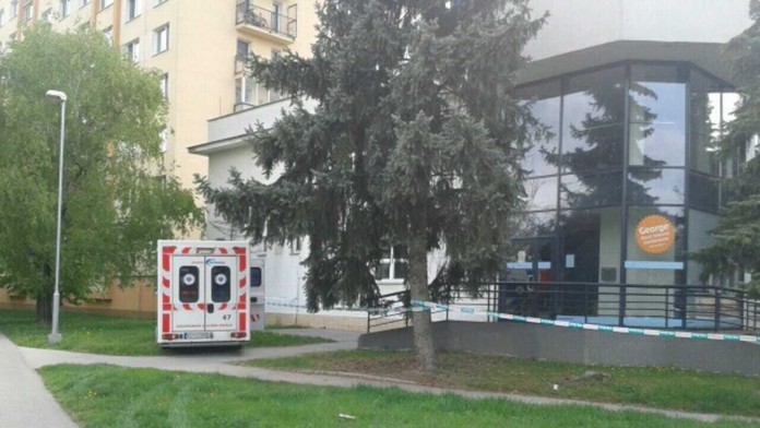 Prepad banky v Košiciach.