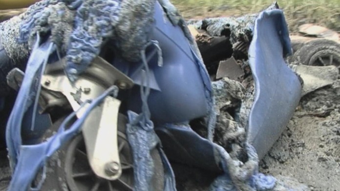 Takto dopadlo viacero kontajnerov v Leviciach.