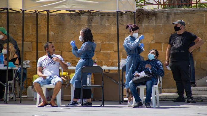 Testovanie na covid v Nikózii.