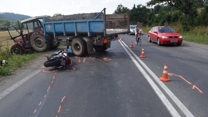 Tragická nehoda motorkára.