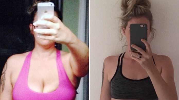 Kassidy Linde pred a po zmene.