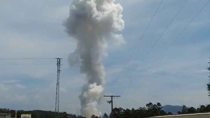 Výbuch pyrotechniky v Španielsku