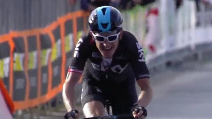 Geraint Thomas v cielovej rovinke.