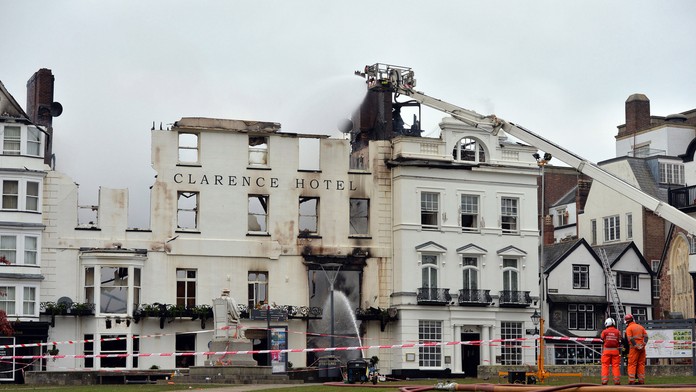 Požiar hotela Royal Clarence.