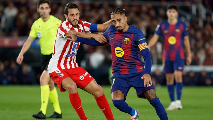 Momentka zo zápasu Barcelona - Atlético Madrid