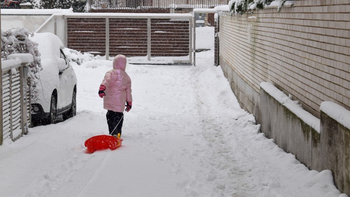Sneh na bratislavskej Kolibe.