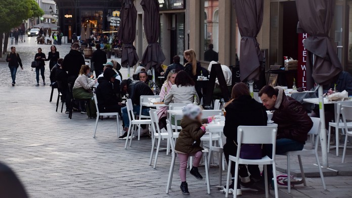 Otvorená terasa v Bratislave.