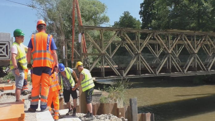 Prekladali most v Banskej Bystrici