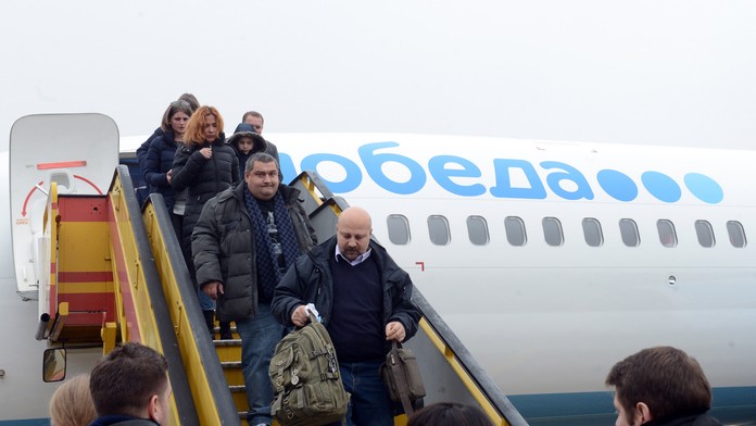 Inauguračný let spoločnosti Pobeda  