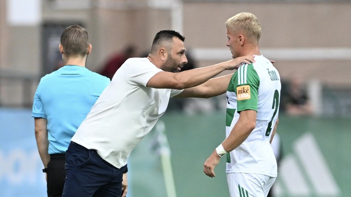 David Oulehla a hráč Skalice Lukáš Šimko