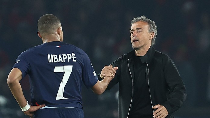 Kylian Mbappe a Luis Enrique