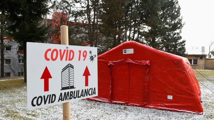 Triážny stan v Prešove.