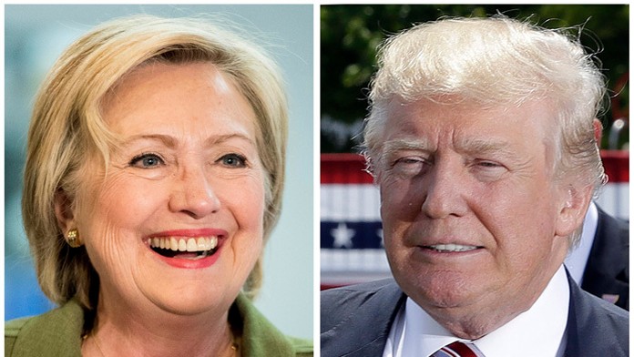 Hillary Clinton a Donal Trump.