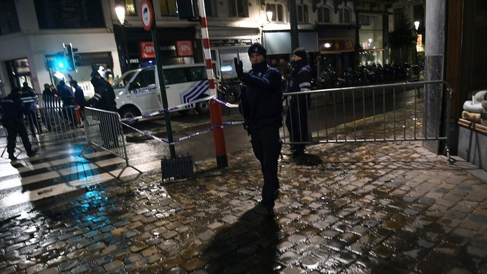 Protiteroristická operácia v Bruseli.