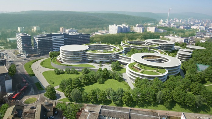 Nové sídlo na bratislavskej Patrónke, ktorý by mala realizovať spoločnosť ESET.