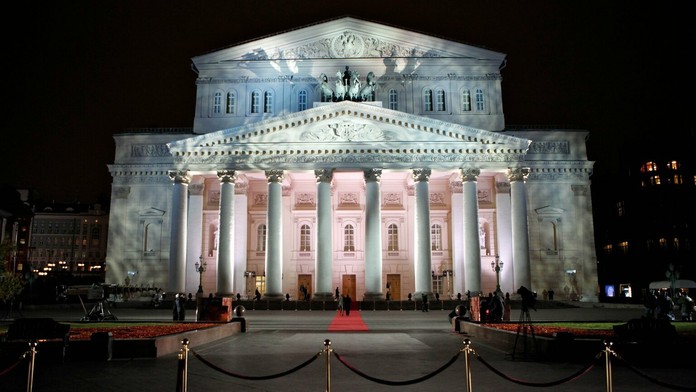 Na archívnej snímke pohľad na moskovské Veľké divadlo (Boľšoj teatr)