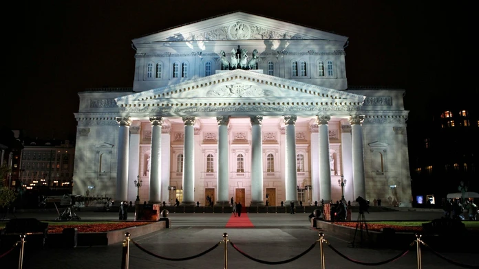 Na archívnej snímke pohľad na moskovské Veľké divadlo (Boľšoj teatr)