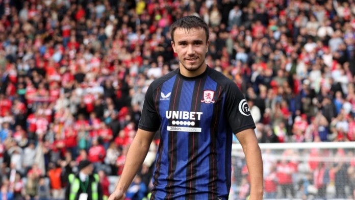 David Strelec v drese Middlesbrough