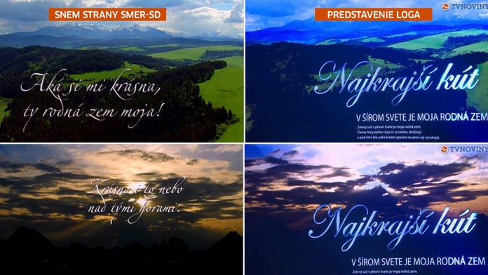 Porovnanie videa zo snemu strany Smer a z predstavenia loga