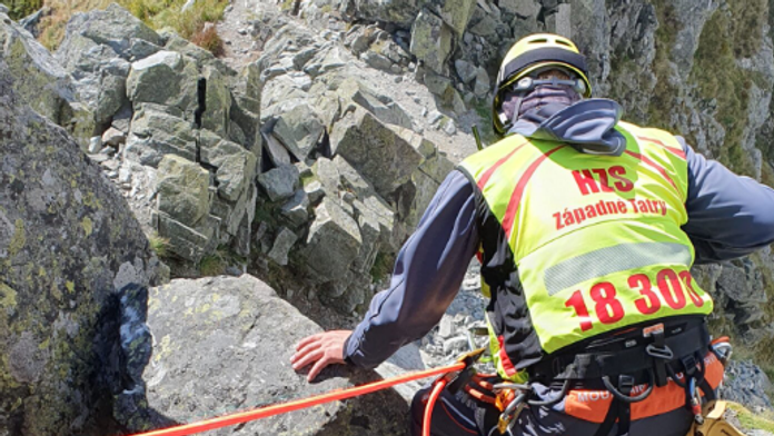 Záchranári v Západných Tatrách.