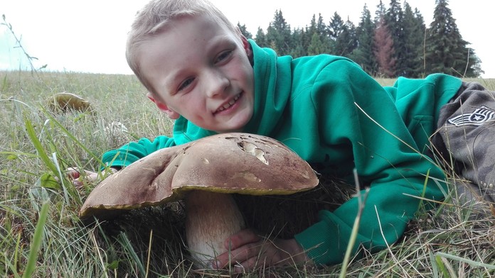 Erik našiel viac ako kilový dubák