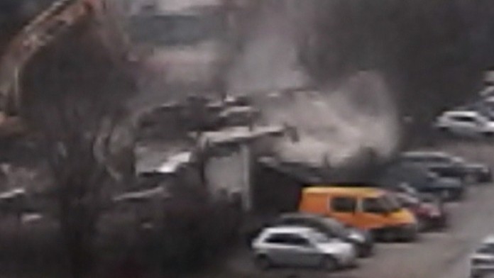 Búranie škôlky v Košiciach.