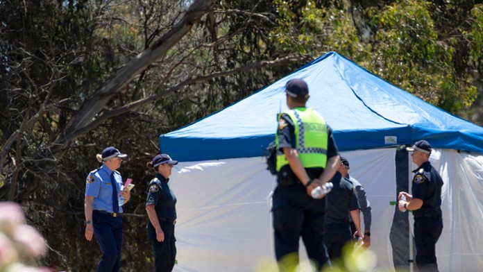 Polícia na mieste po nehode na nafukovacom hrade.